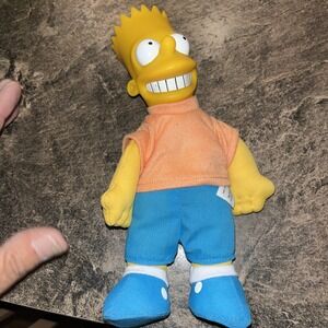 Vintage 1990 The Simpsons Bart Simpson Plush Doll Vinyl Head Toy Matt Groening